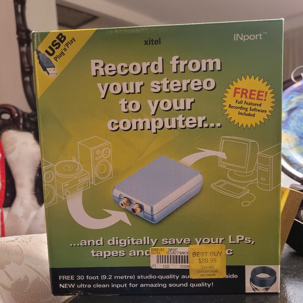 USB Plug 'n' Play Record from Stereo to computer